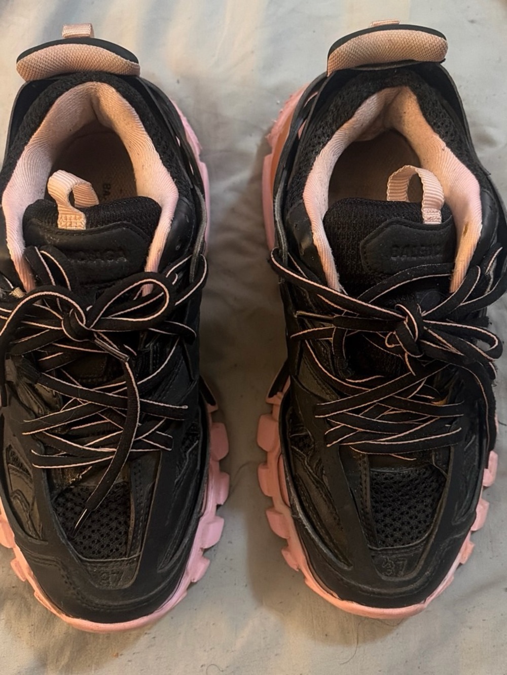 Balenciaga Black and Light Pink Women's